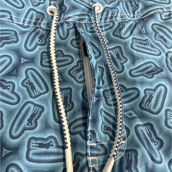 NWT Johnnie O Devin Swim Short Blue with Johnnie O Logo Print L and XXL - Picture 8 of 9